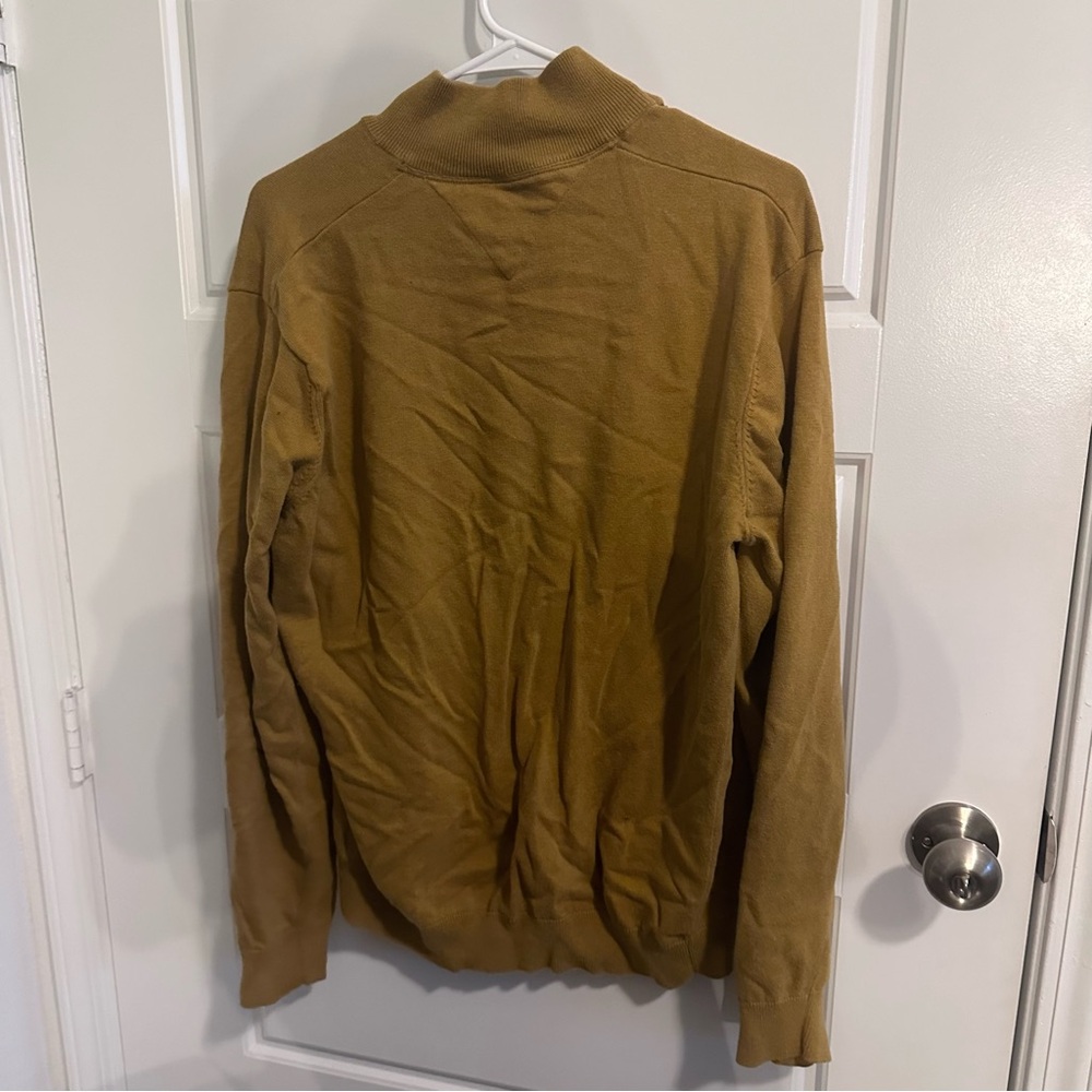 Men’s Size Large Report Collection Mustard Yellow 3/4 Zip Jacket - Picture 6 of 8